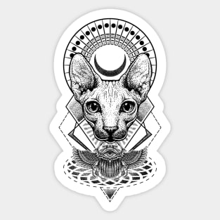 Bastet Egyptian Cat Goddess Mythology Art Sticker